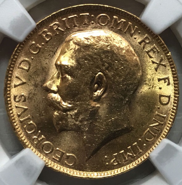 1926SA S.AFRICA 1SOV MS64 1926年 南アフリカ 1ソブリン金貨 NGC鑑定 ジョージ5世 買取致しました。