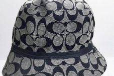 コーチ シグネシャー ハット 帽子 サイズM/L 黒系色 ポリエステル×綿 レディース 中古 買取致しました。