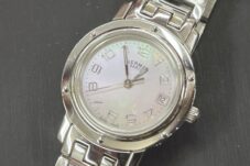恵那市のお客様よりエルメス HERMES クリッパー ピンクシェル CL4.210 腕時計 買取致しました。