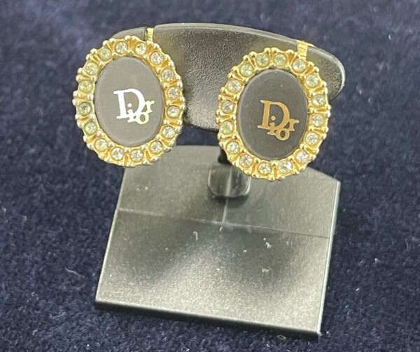 土岐市のお客様よりディオール Dior イヤリング ヴィンテージ ゴールド×ブラック買取致しました。