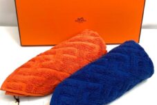 HERMES エルメス ハンドタオル ステアーズ マリンネイビー/オランジュフータオルセット※ 未使用品 箱有 買取致しました。