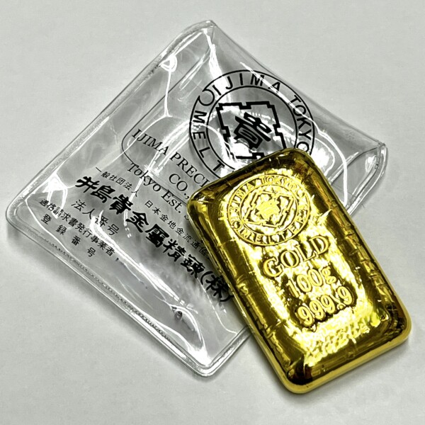 《金相場高値継続中!!》 井島貴金属 K24 インゴット 100g買取致しました。