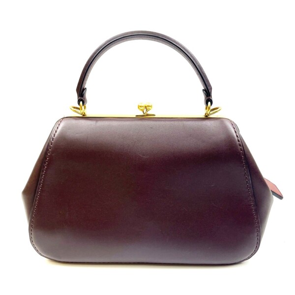 COACH コーチ ブラウン系 レザー がま口開閉 2WAY ハンドバッグ/ショルダーバッグ 68136 買取致しました。