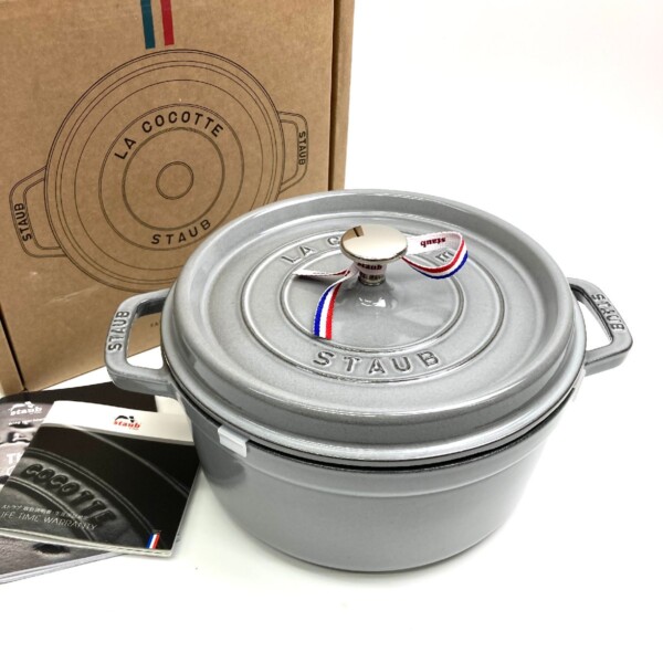 taub ストウブ ピコ ココット ラウンド IH対応 両手鍋 24cm 40500-246 グレー 3.8L ＊未使用品 買取致しました。